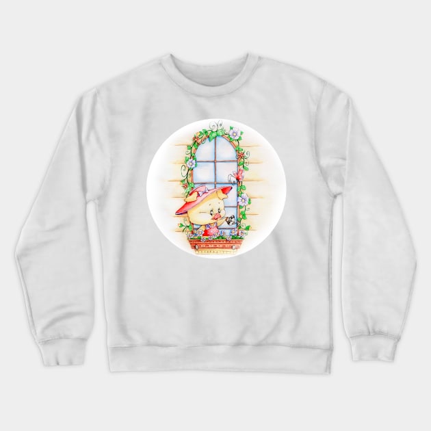 CUTE BABY PIG ADORABLE BABY ANIMALS Crewneck Sweatshirt by ReignGFX